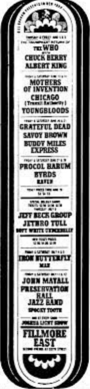 13+14/06/1969Fillmore East, New York, NY